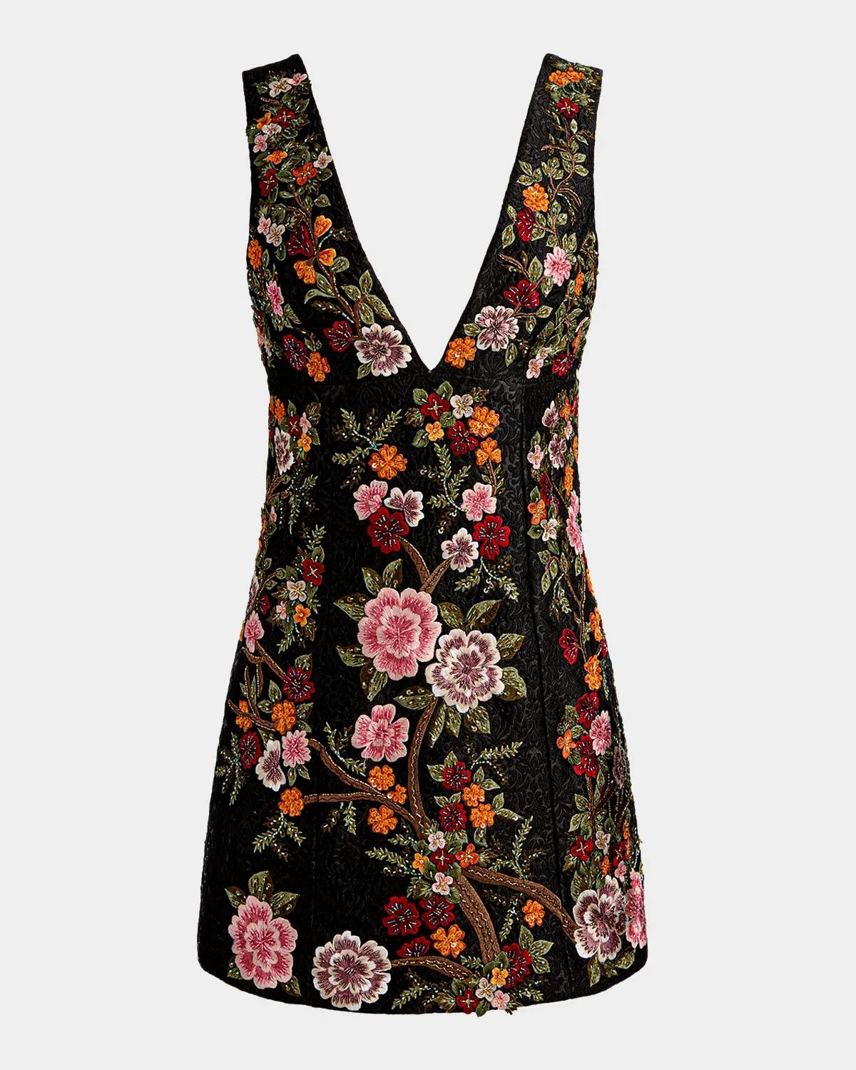 Mandy Embroidered Mini Dress - 1
