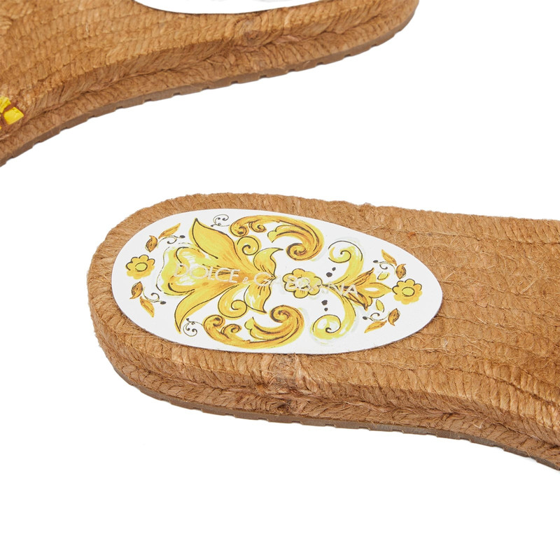 Dolce & Gabbana Raffia and Printed Espadrille 4
