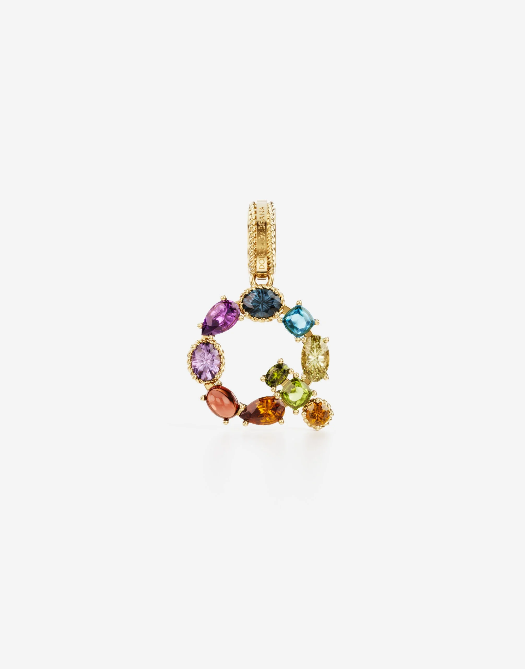Charm Q Lettering 18-carat yellow gold and multicolored gems - 1