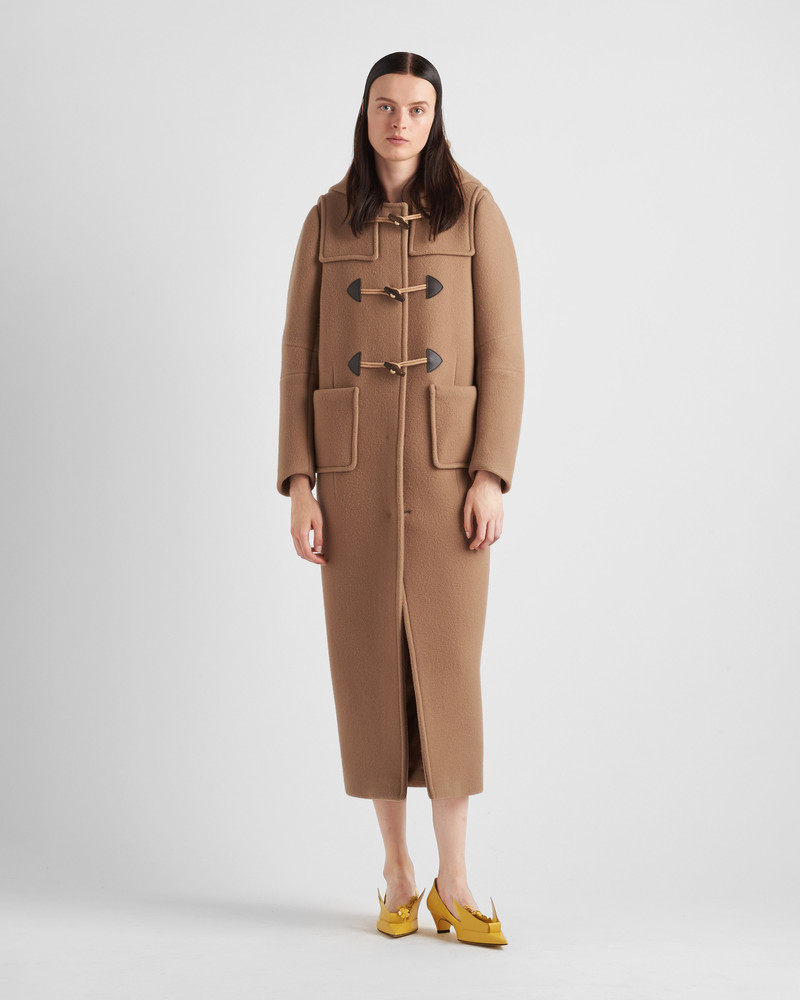 Prada Long velour duffle coat outlook