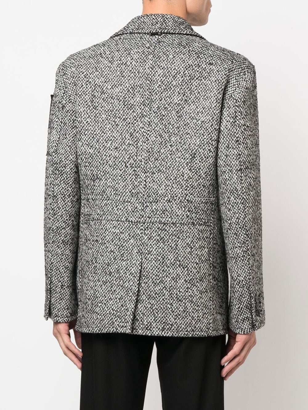 double-breasted tweed coat - 4