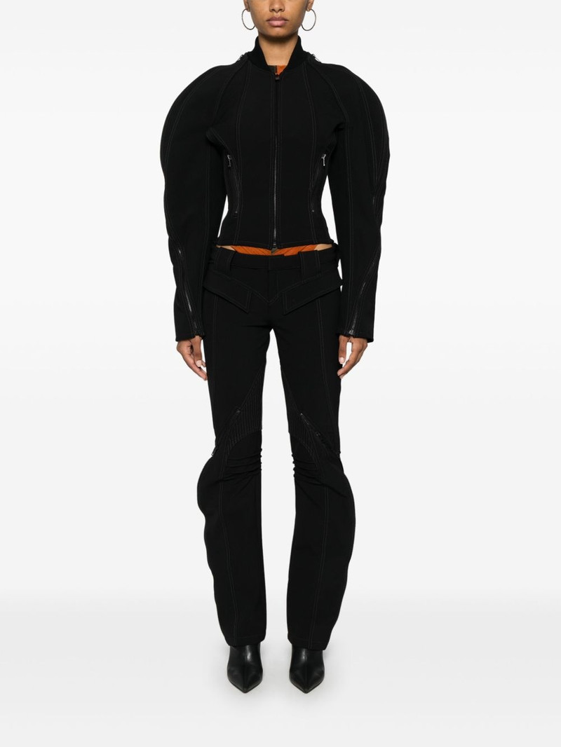 MUGLER zipped sculpted sleeves jacket outlook