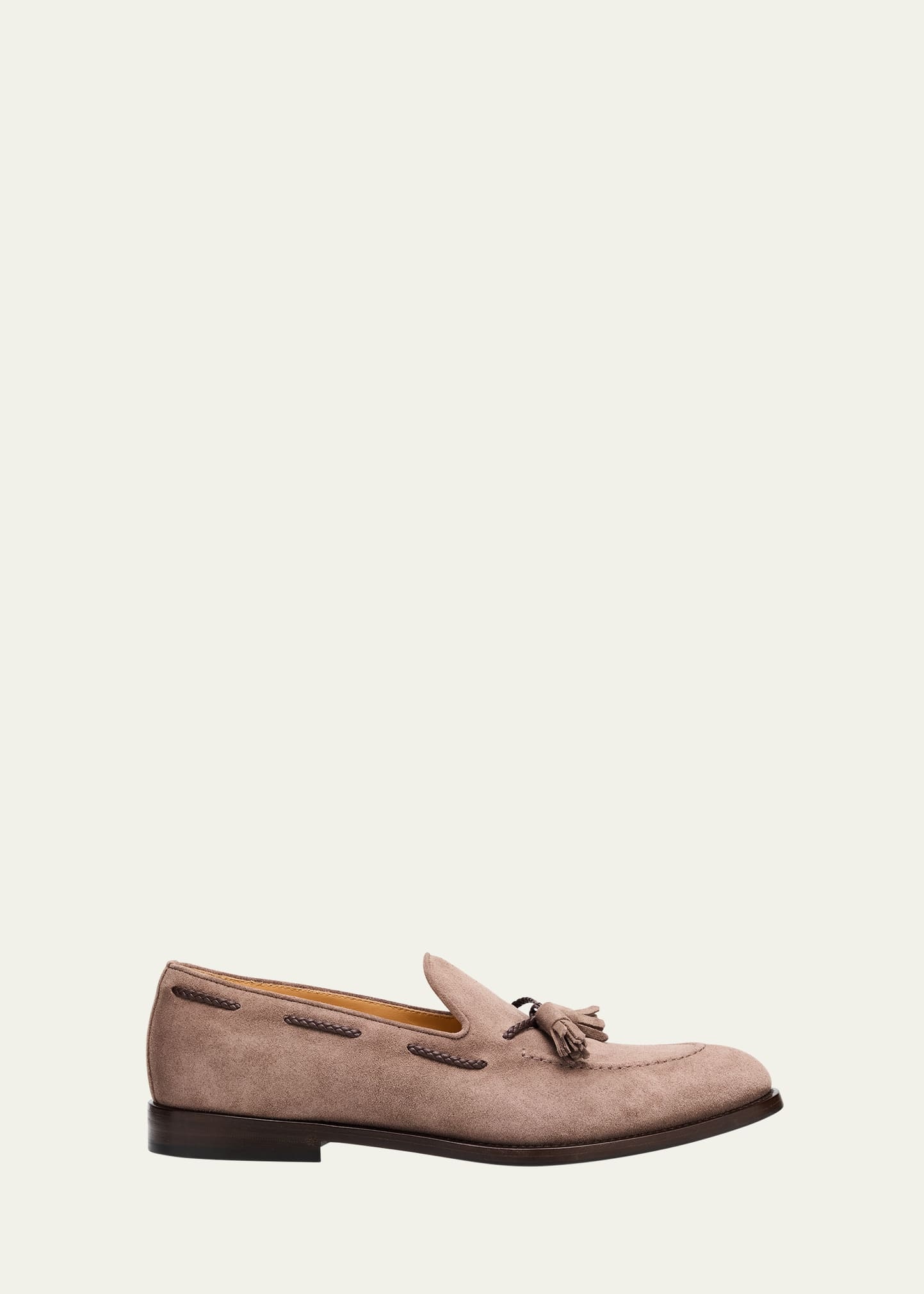 Men's Suede Tassel Loafers - 1