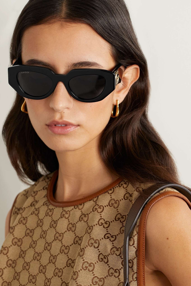 GUCCI Cat-eye recycled-acetate sunglasses outlook