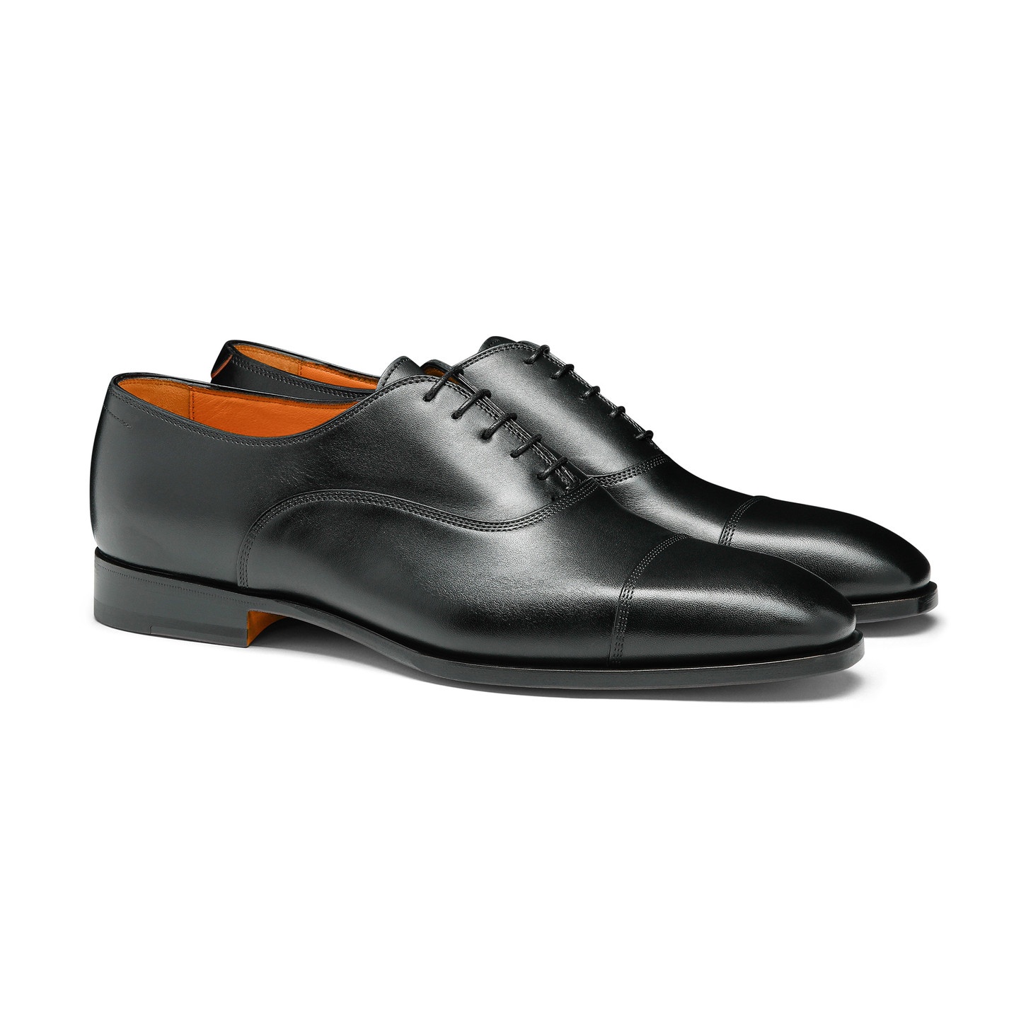 Men's black leather Oxford shoe - 3