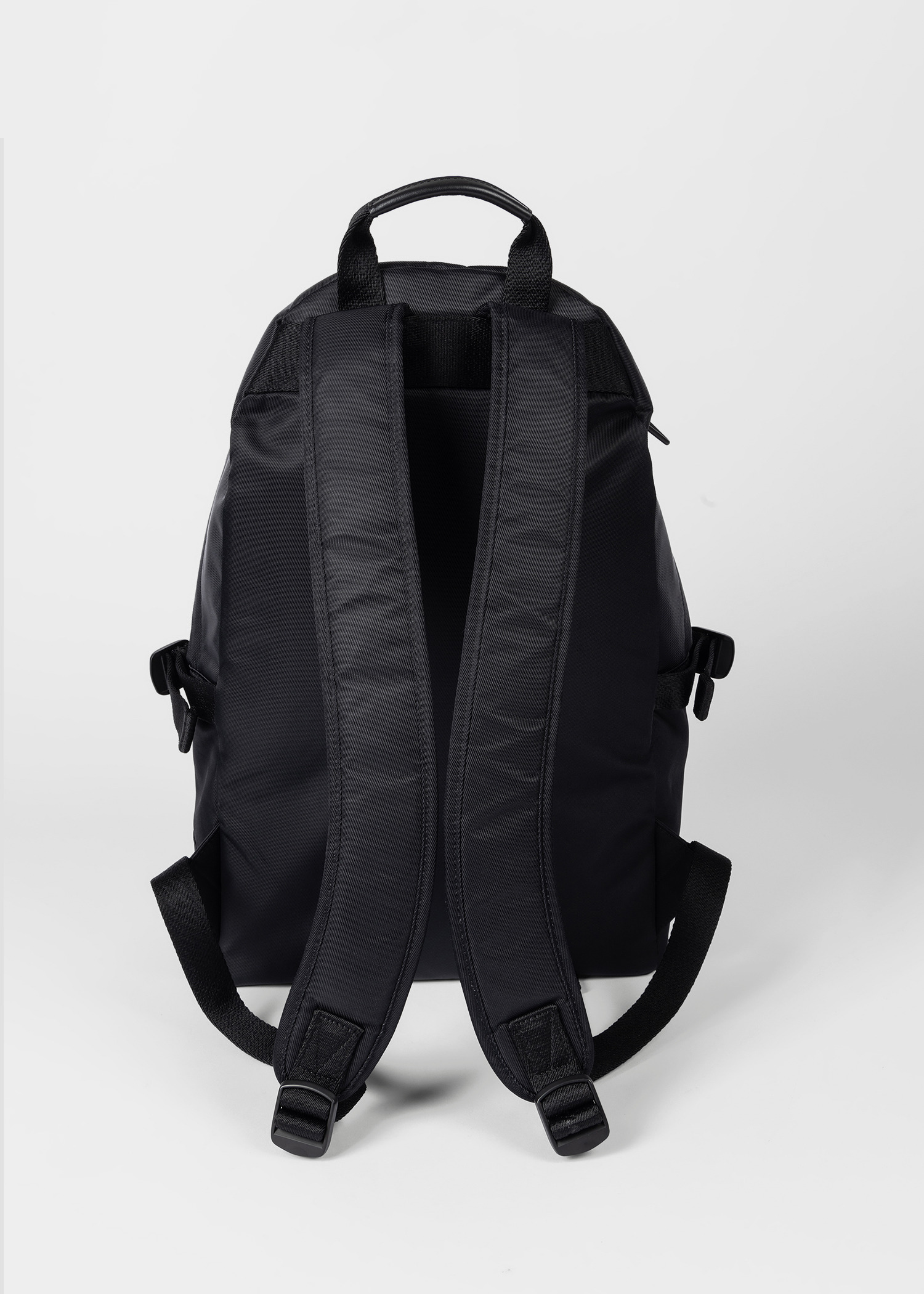Black Nylon 'Sports Stripe' Backpack - 2