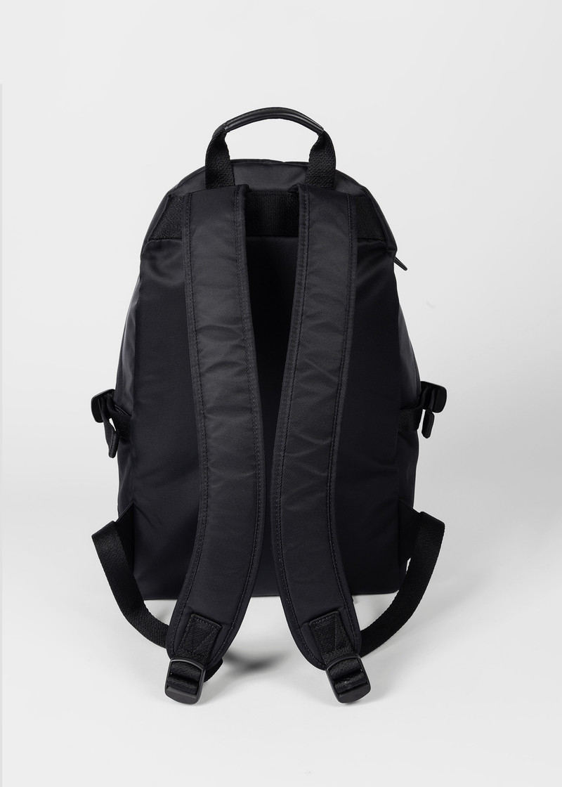 Paul Smith Black Nylon 'Sports Stripe' Backpack outlook