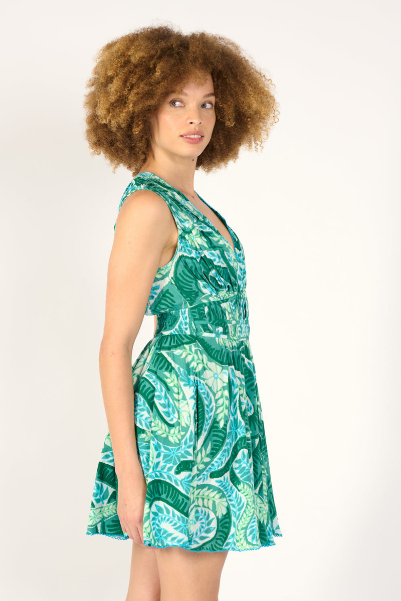 Mini Dress Ciao - Green Holy Snake 4