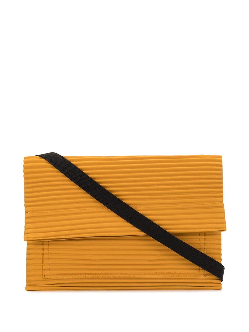 pleated flat messenger bag - 1