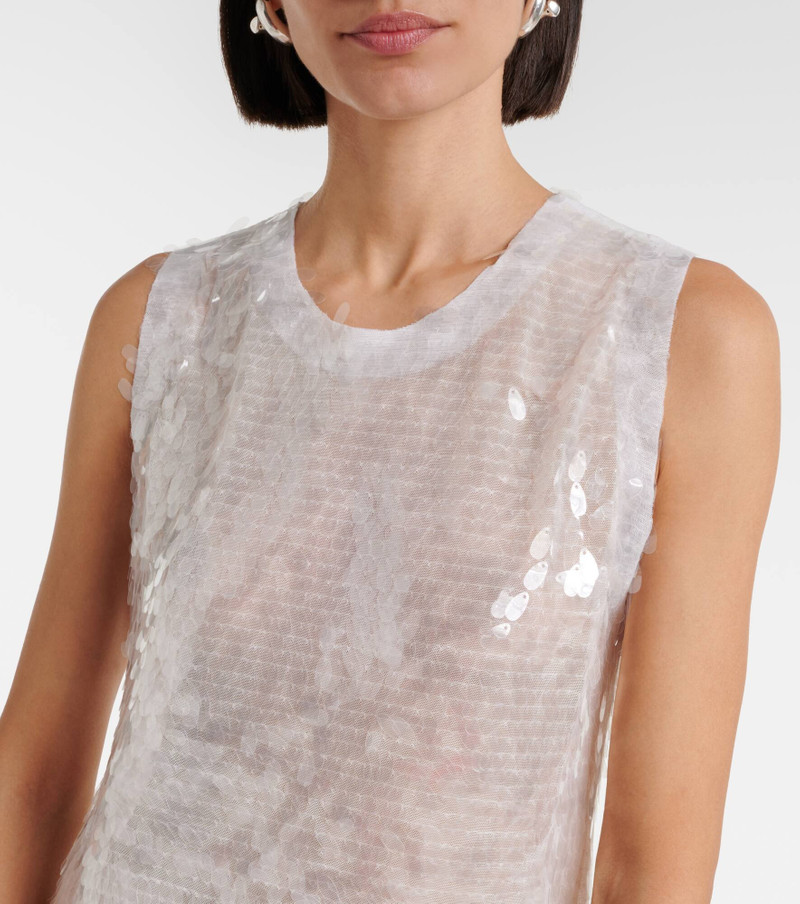 Sequined semi-sheer mesh minidress 4