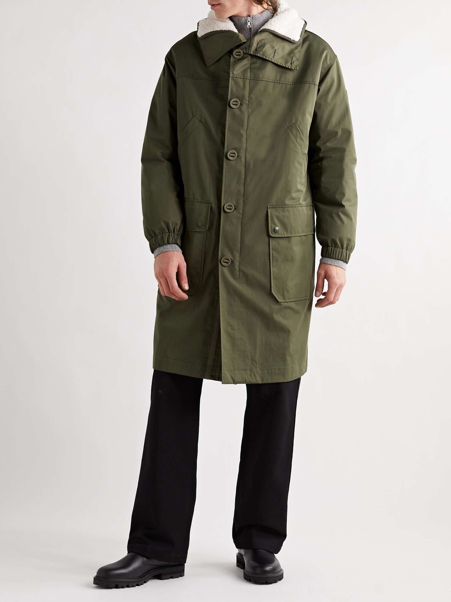 Cotton-Blend Parka with Detachable Shearling and Shell Hooded Down Liner - 2