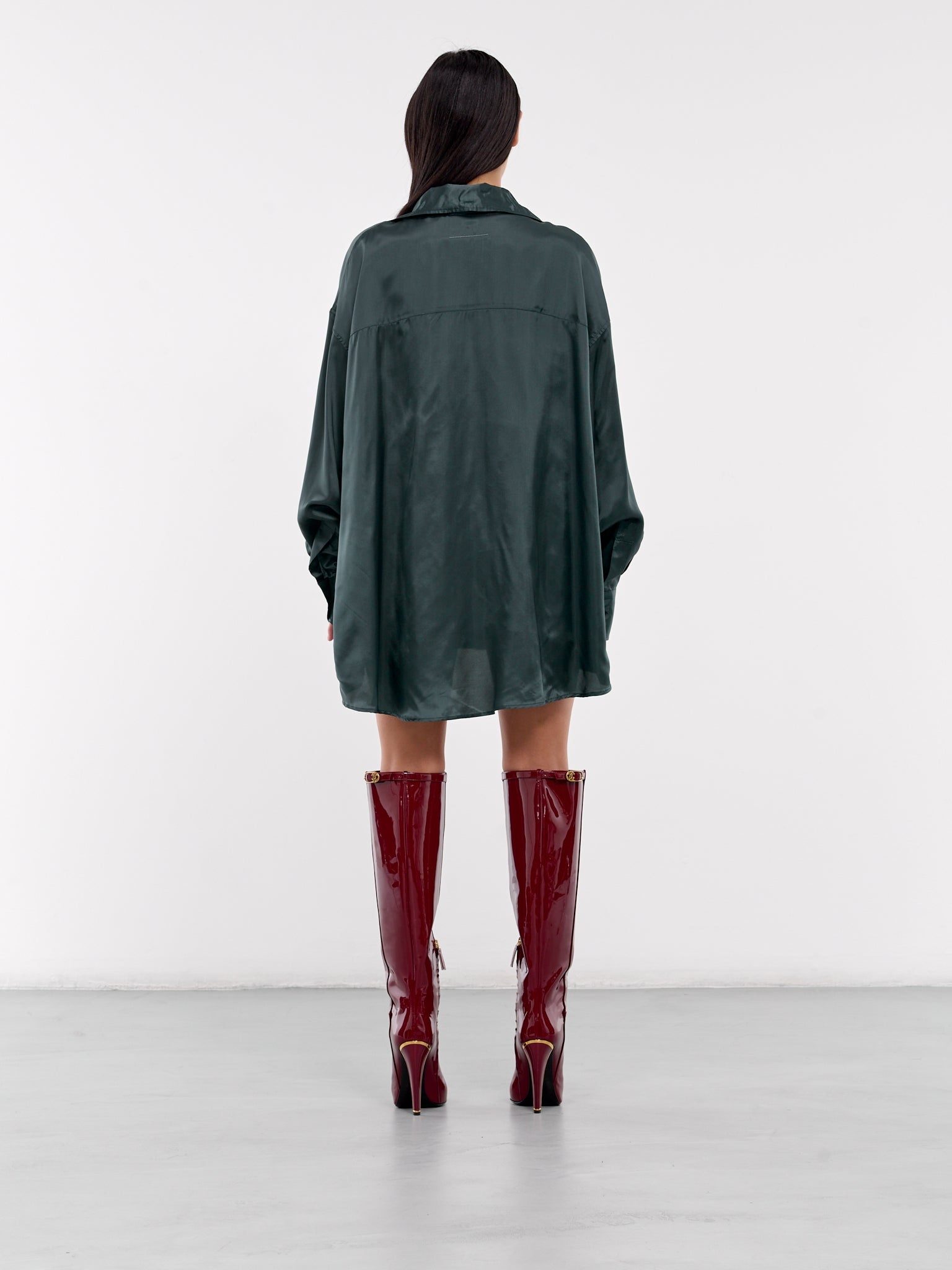Relaxed Satin Shirt - 3
