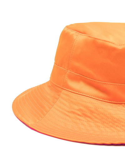 GANNI Orange Logo Patch Bucket Hat outlook