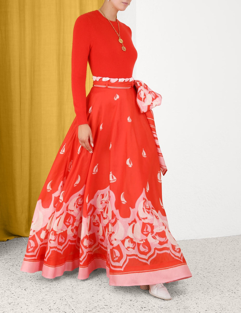 HIGH TIDE EYELET MAXI SKIRT 8