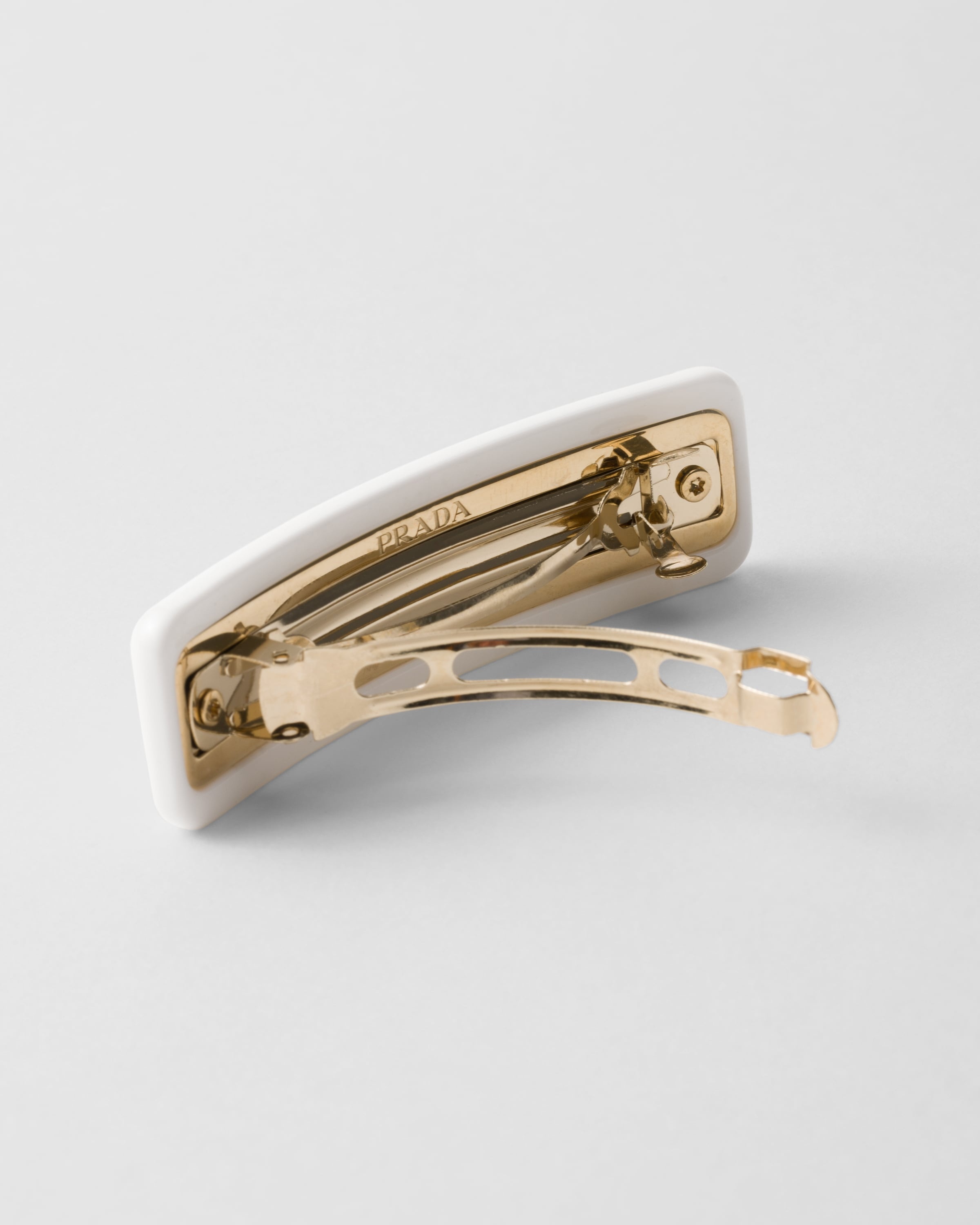 Plexiglas and metal hair clip - 3