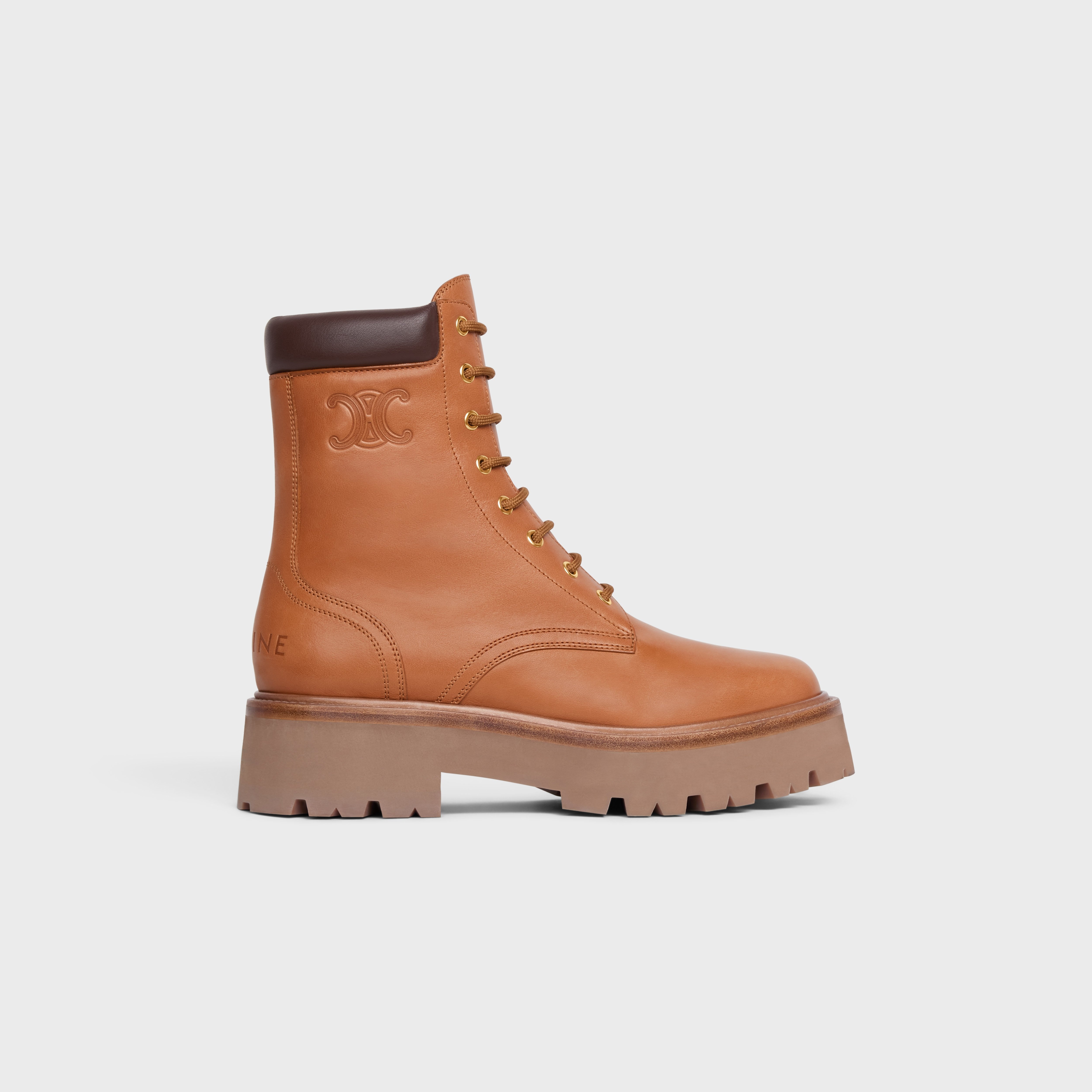 LACE-UP BOOT WITH TRIOMPHE CELINE BULKY in CALFSKIN - 1