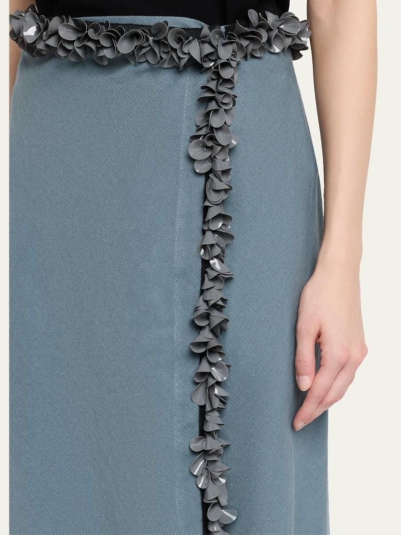 Darliston Embellished Asymmetric Cotton Midi Skirt 5