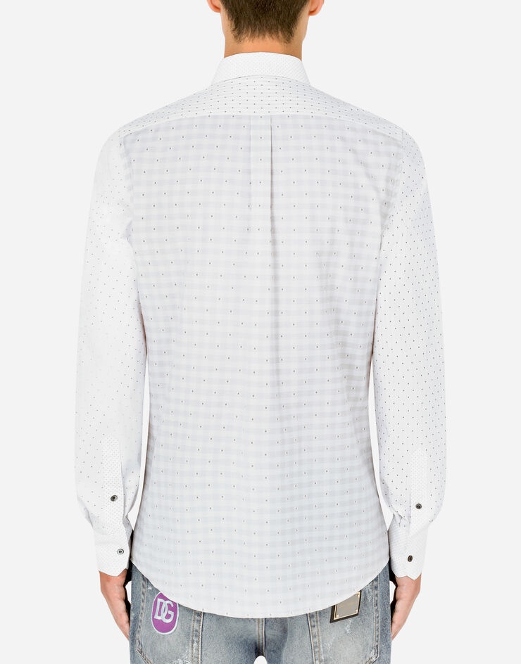 Patchwork cotton Martini-fit shirt - 3