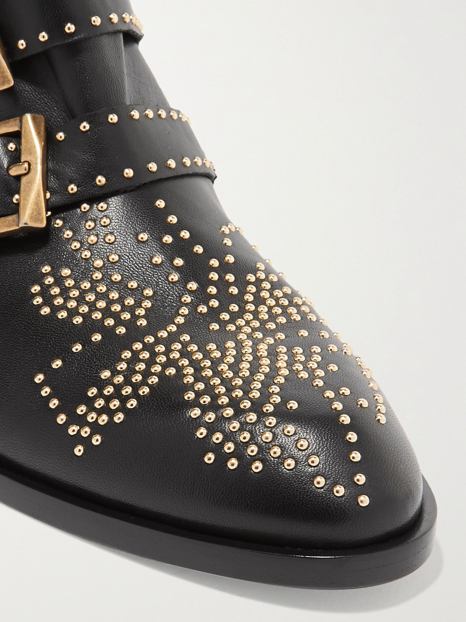 Susanna studded leather ankle boots Black - 4