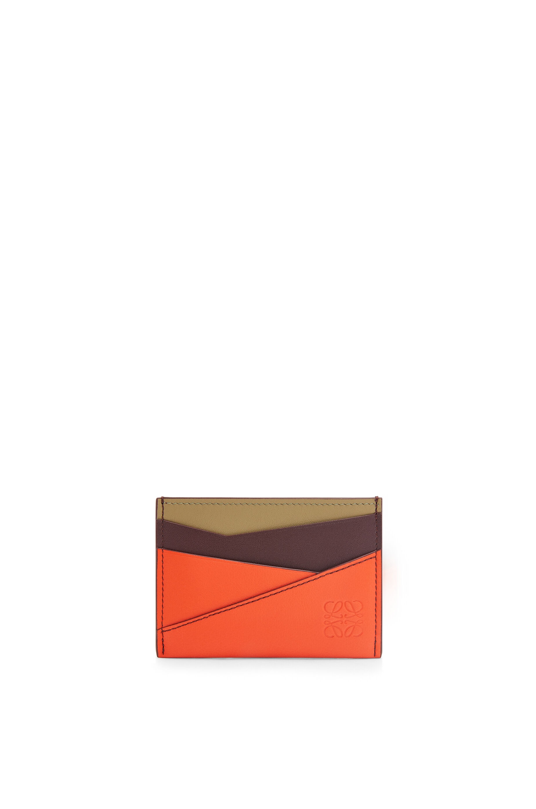 Puzzle plain cardholder in classic calfskin - 1
