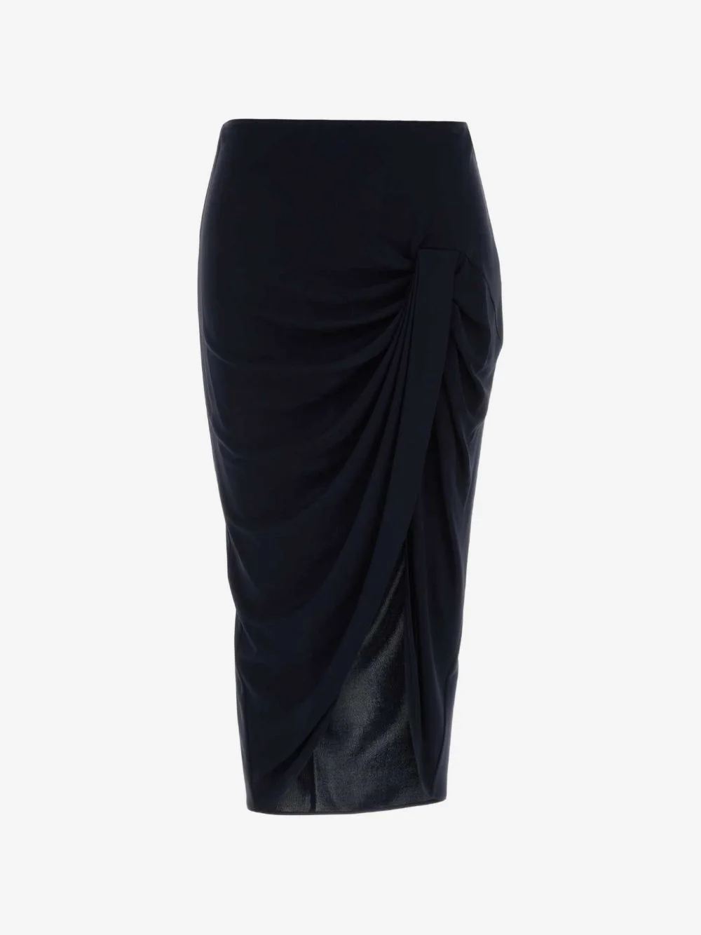 draped midi skirt - 1