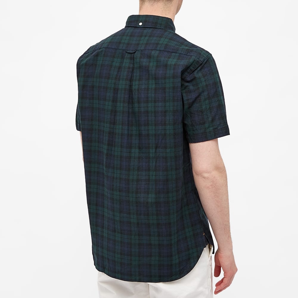 Beams Plus Short Sleeve Indigo Black Watch Shirt - 5