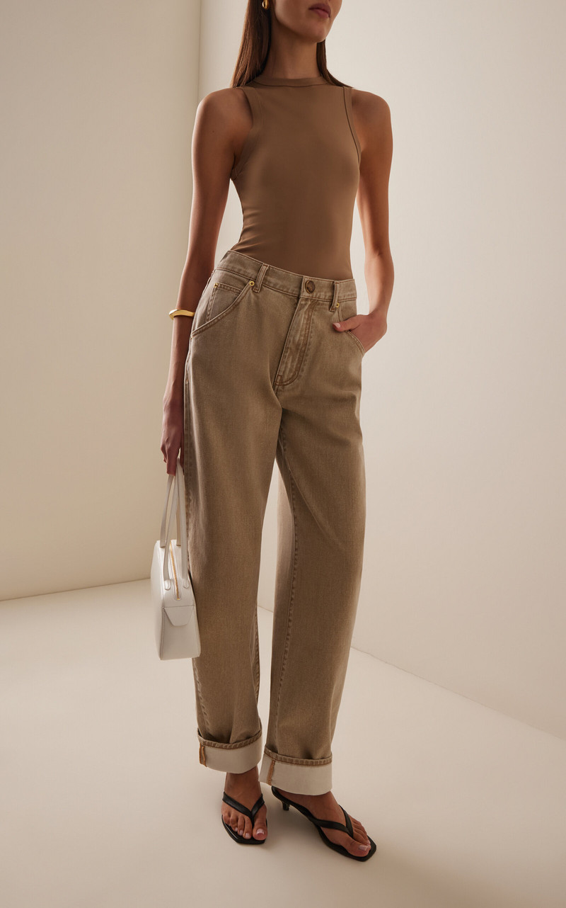 DARKPARK Khris Rigid Barrel-Leg Jeans brown outlook