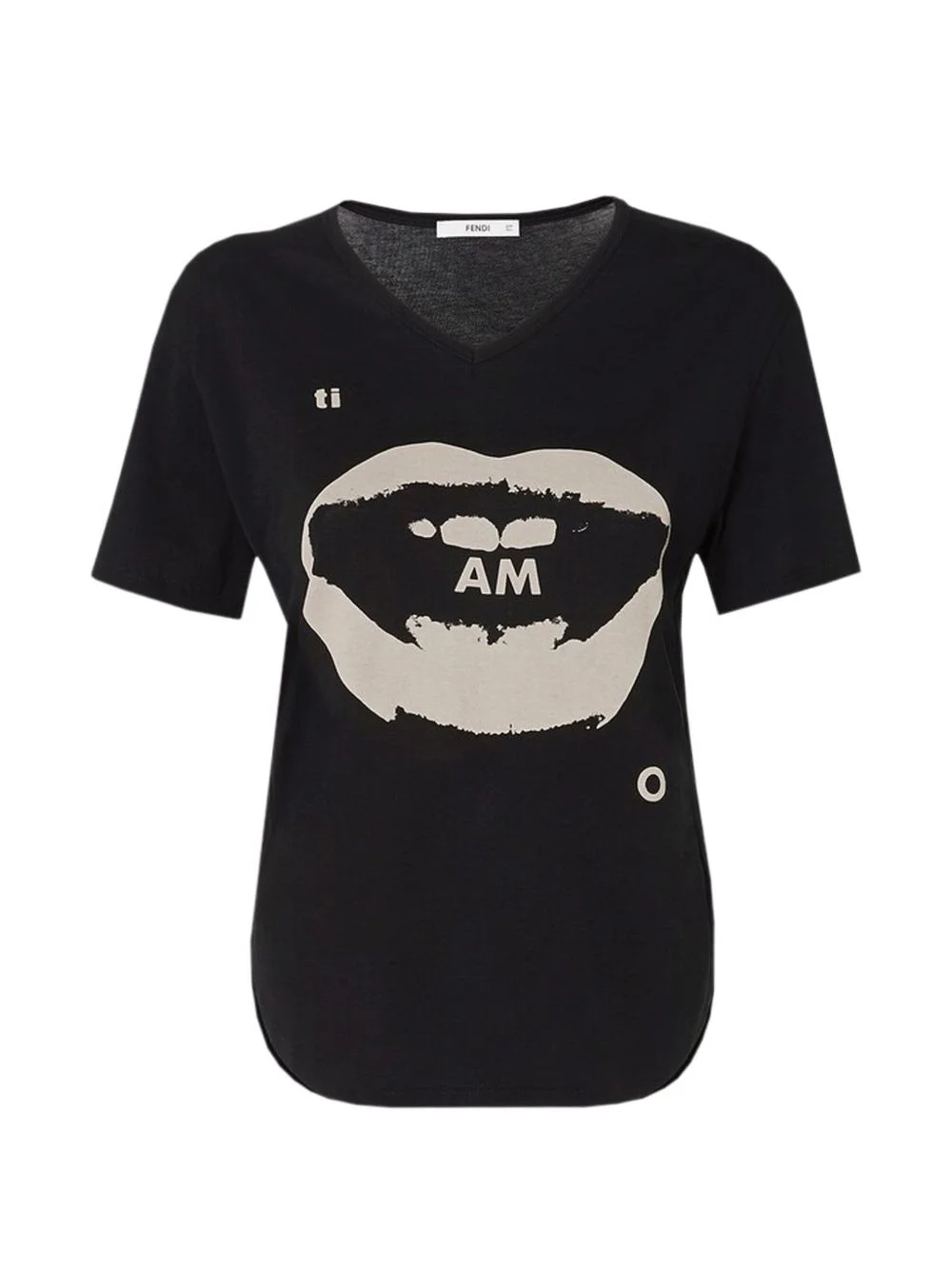 Fendi Women Ti Amo Print Cotton T-Shirt - 1