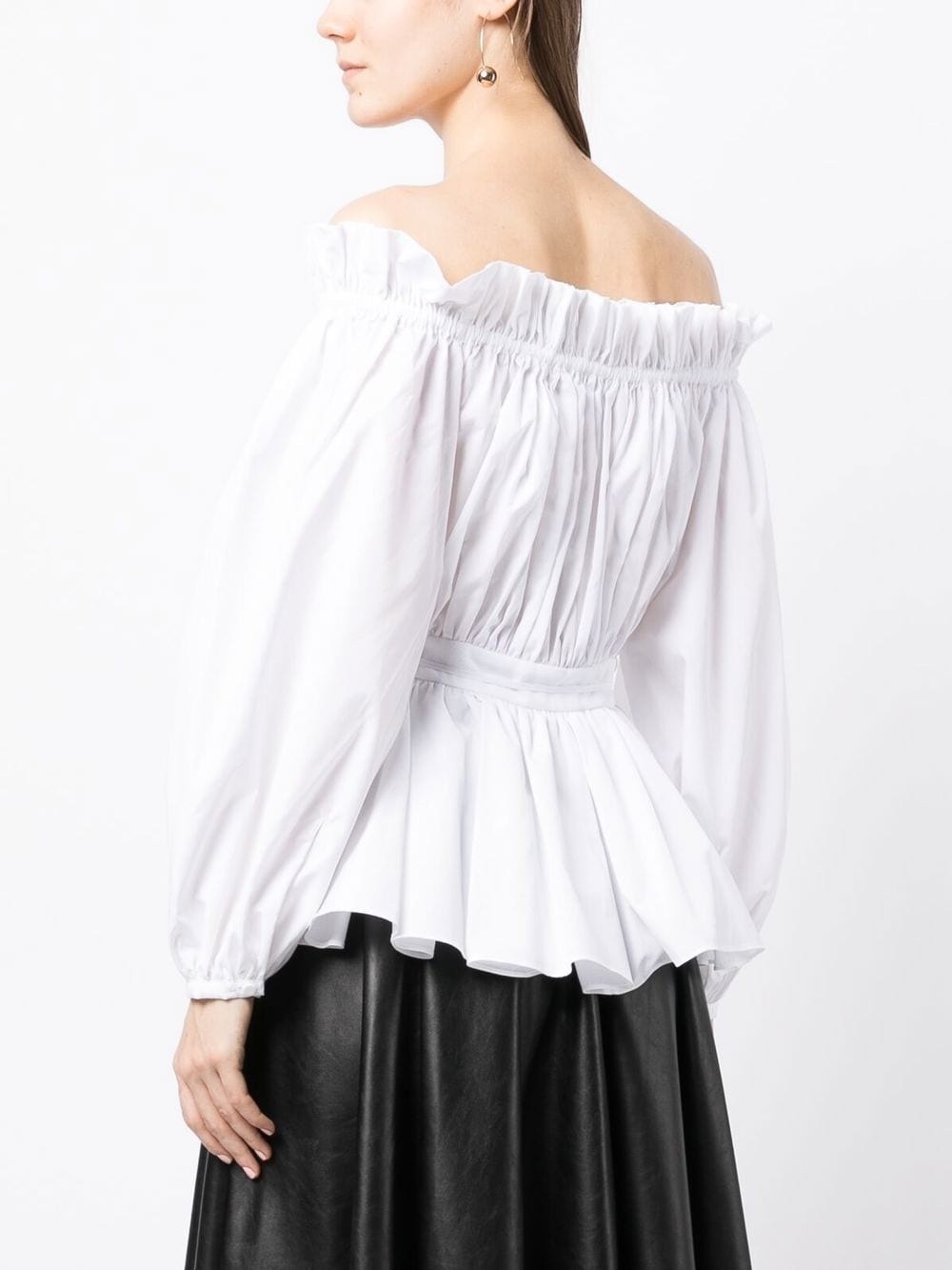 off-shoulder cotton blouse - 4