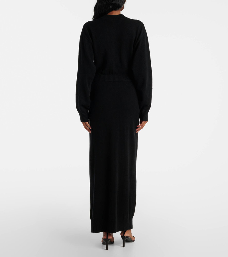 Gathered cutout wool and cashmere maxi dress 3