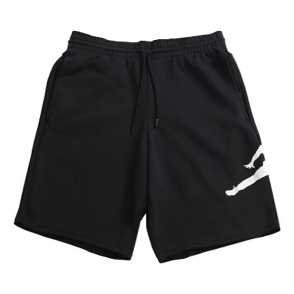 Air Jordan Jumpman Large Logo Printing Sports Knit Shorts Black AQ3116-010 - 1