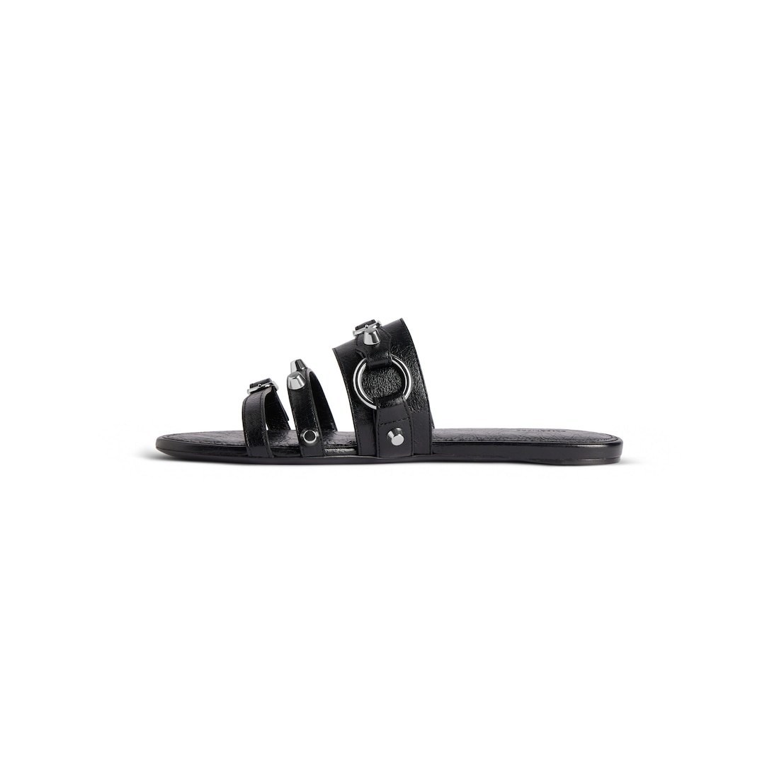 Women's City Mule Flat in Black - 4