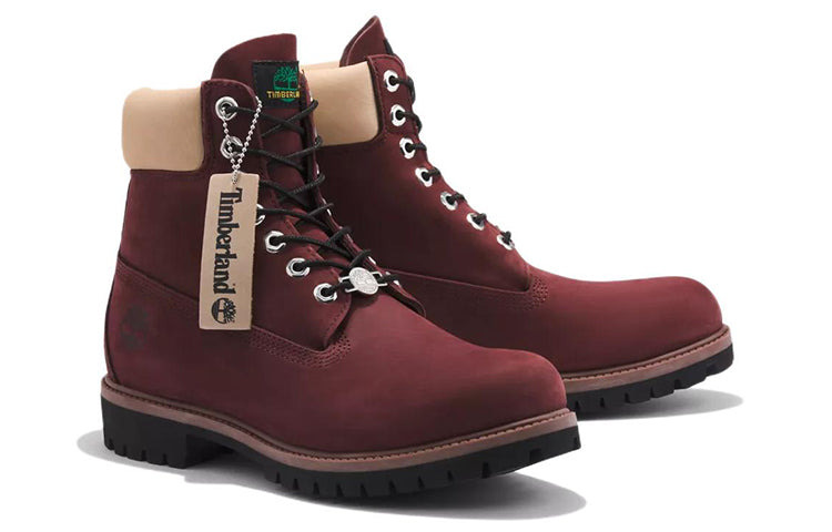 Timberland 6 Inch Premium Waterproof Boots 'Burgundy Nubuck' A2M1KC60 - 3