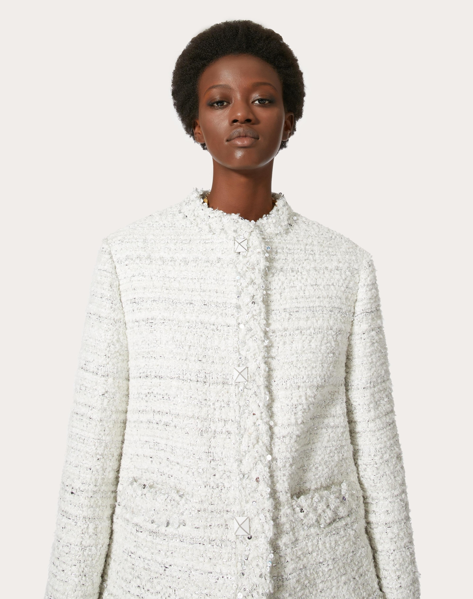 SILVER TWEED JACKET - 5