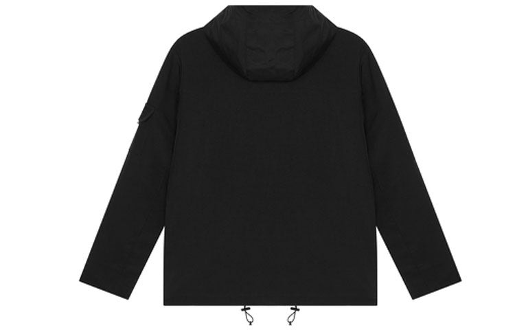 New Balance Men's New Balance Multiple Pockets Woven Hooded Jacket Black AMJ21356-BK - 2