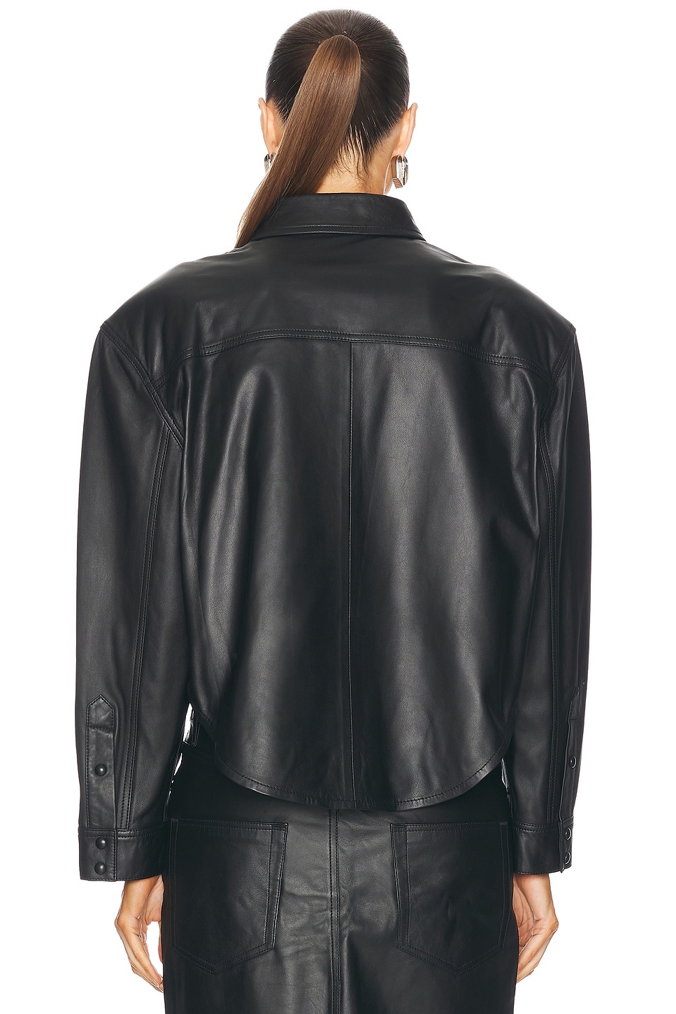 Leather Shirt Jacket - 3