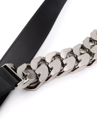 Givenchy chain-link leather belt outlook