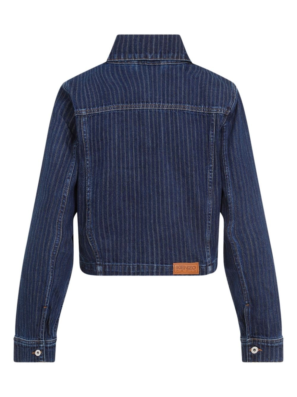 striped denim jacket - 2