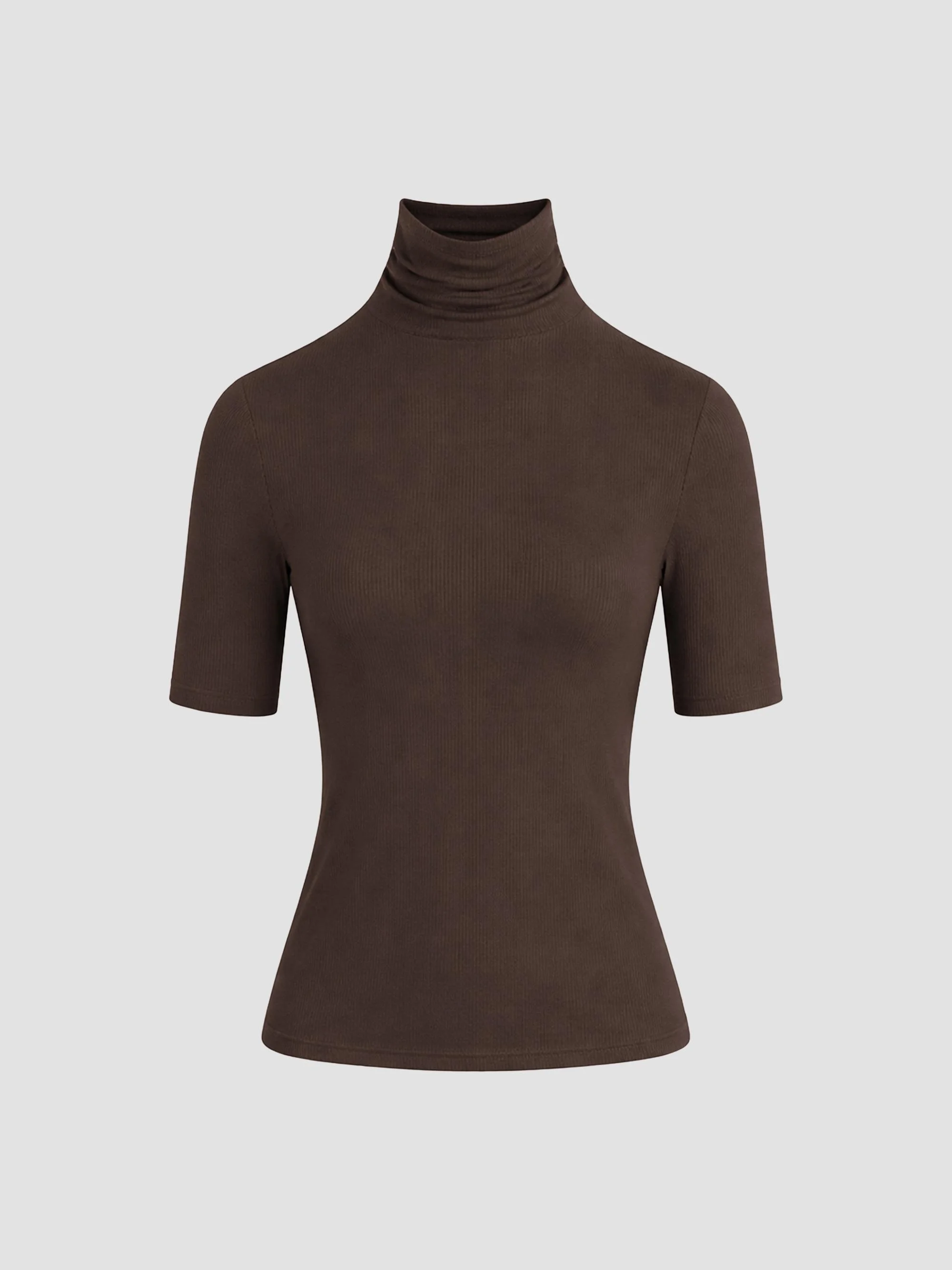 Women's The Tony Turtleneck Top - Dark Chocolate - 1