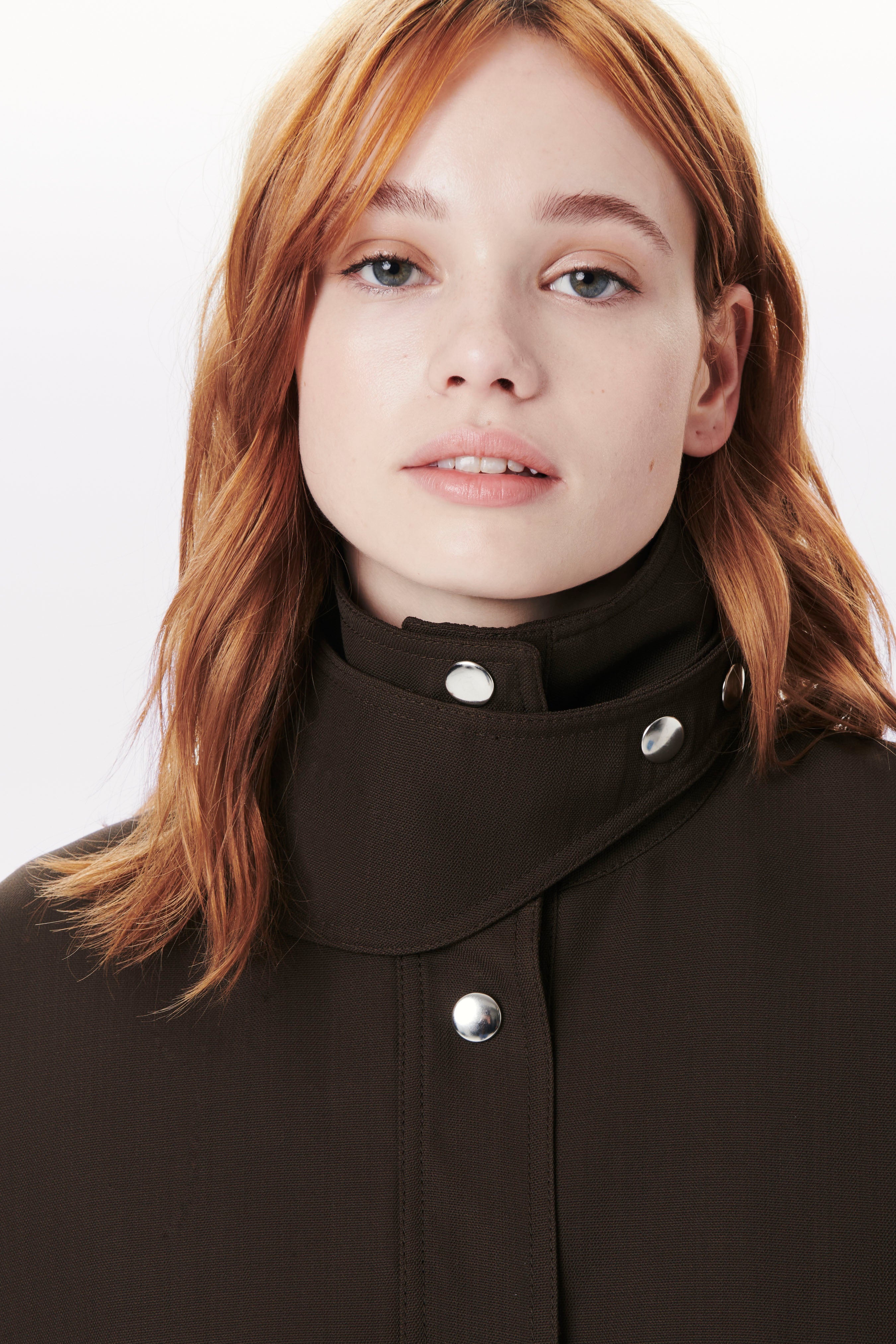 Belted Utility Jacket in Khaki Green - 4