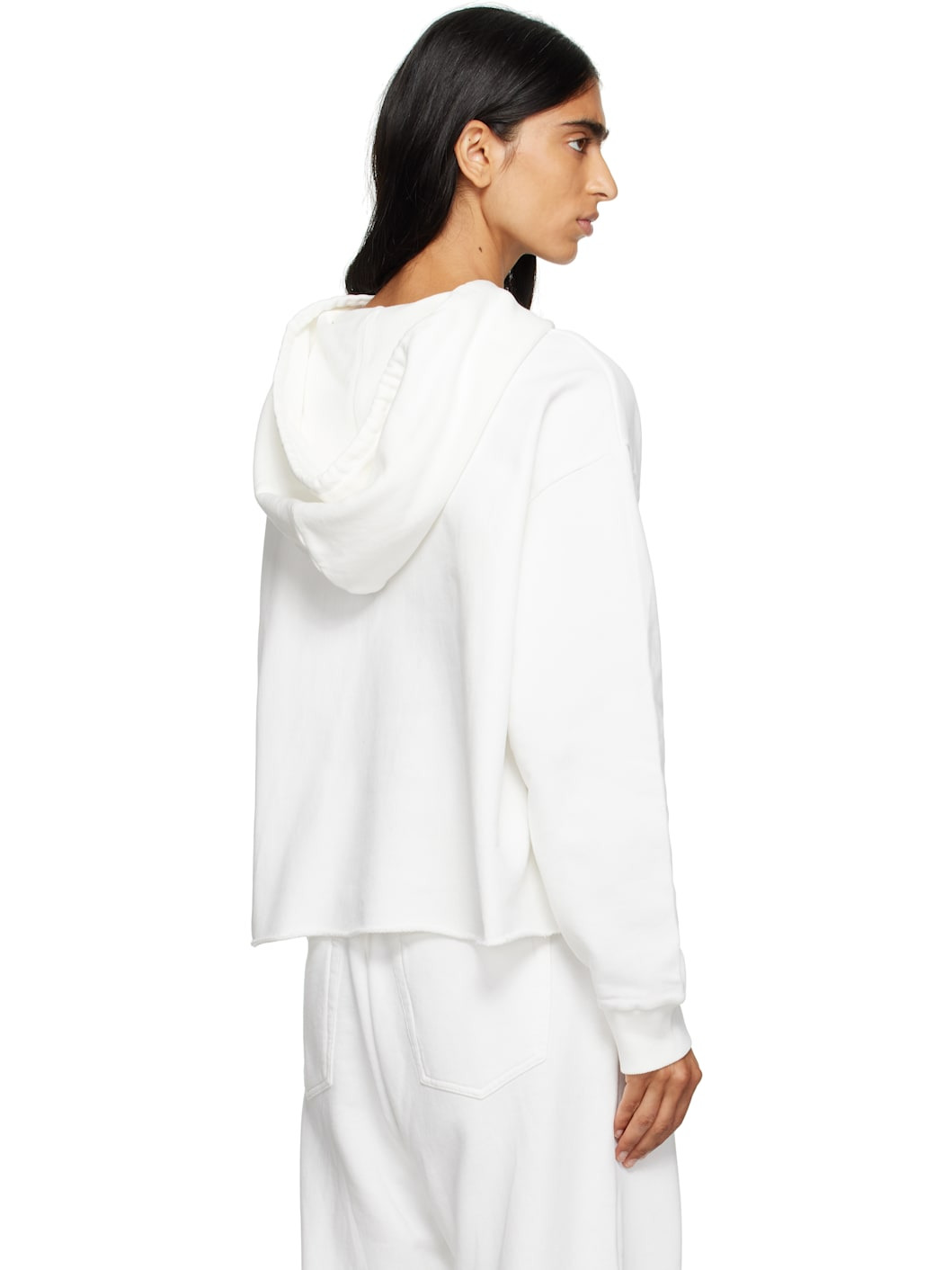 White Logo Patch Hoodie - 3