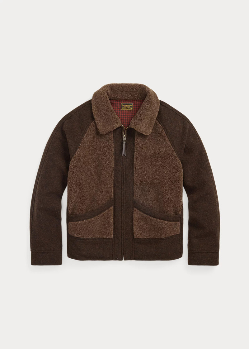 Fleece-Paneled Jacquard Jacket 1