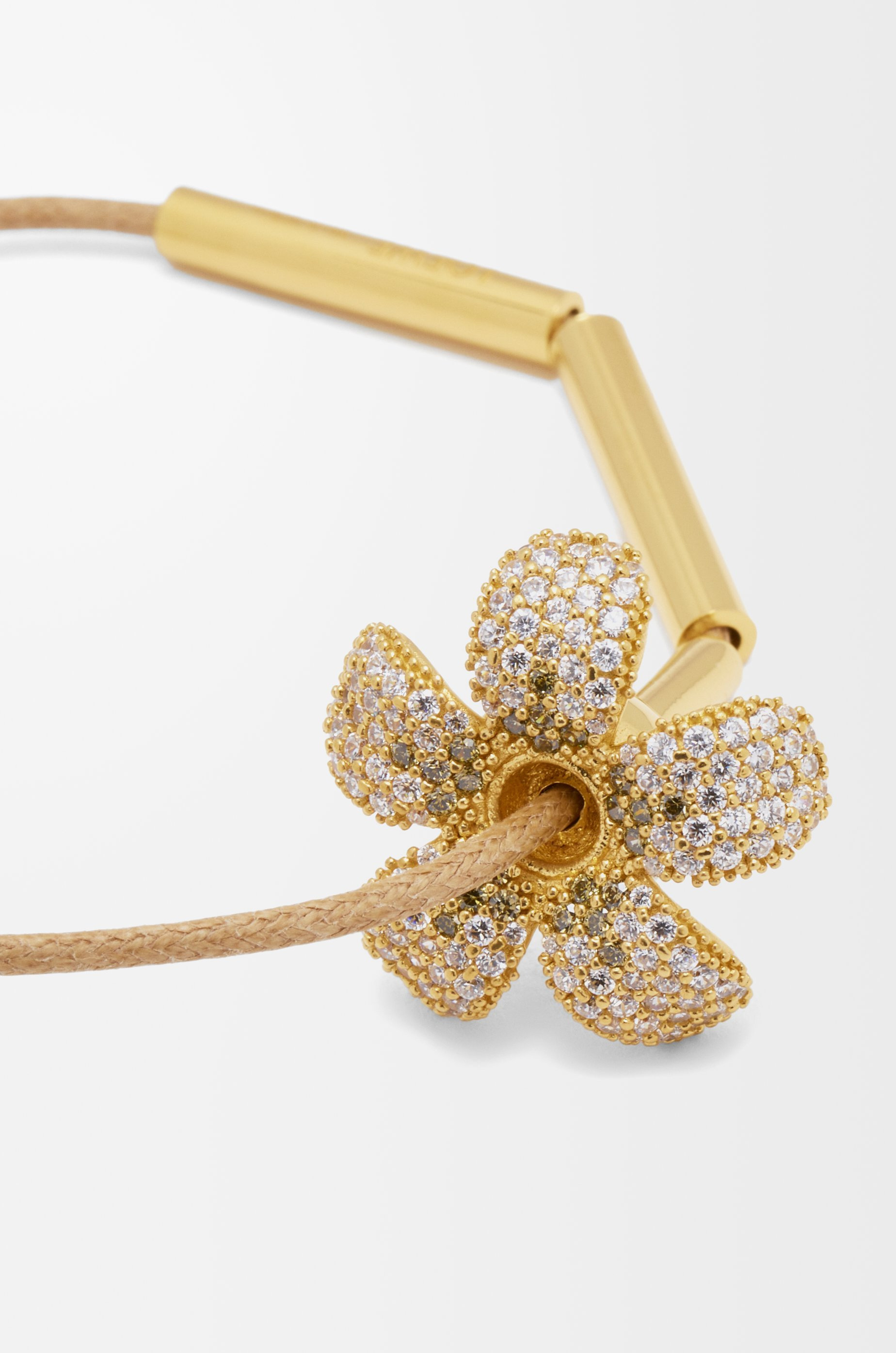Flor necklace in sterling silver and crystals - 2