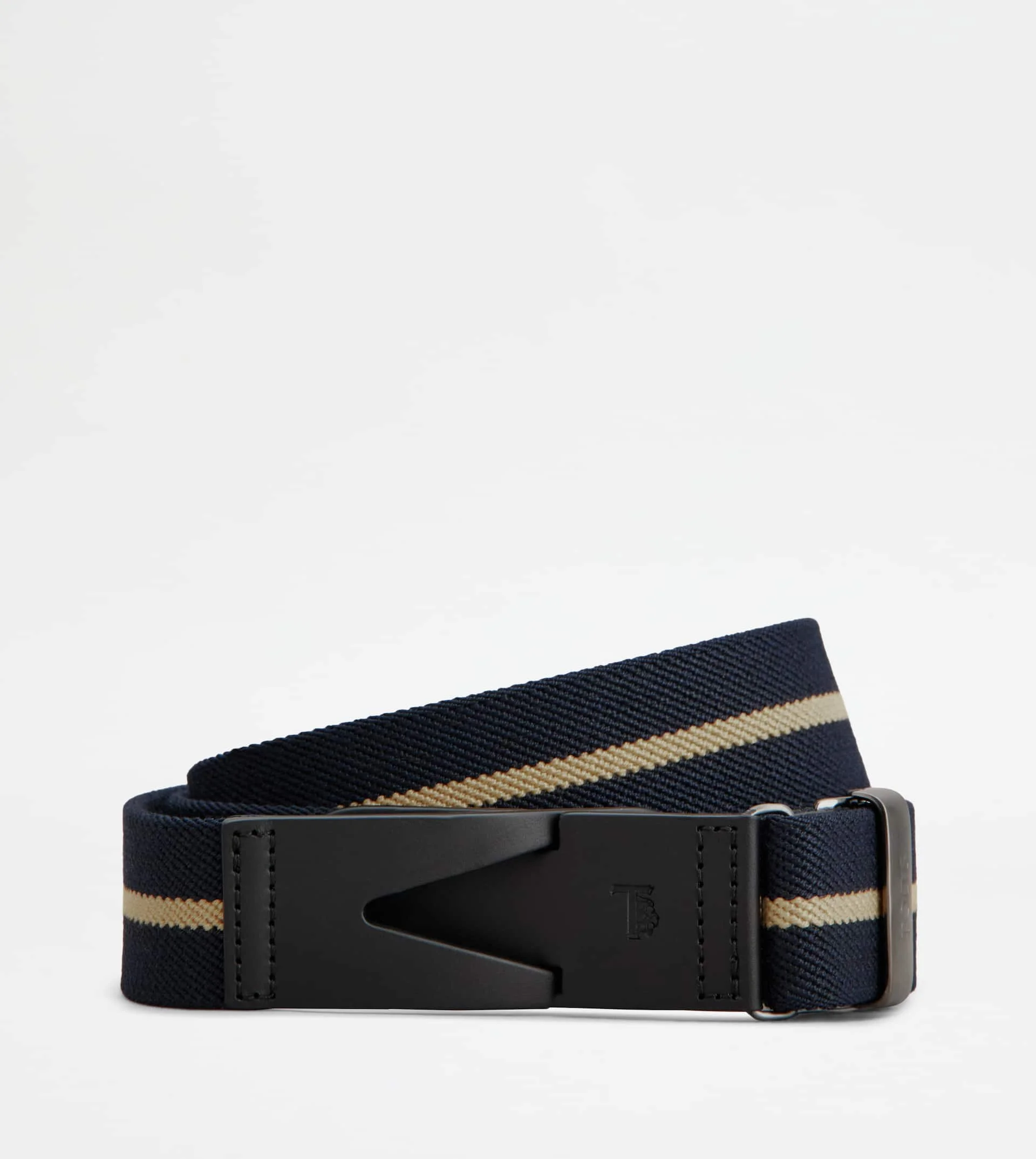 CANVAS AND LEATHER BELT - BLUE, BLACK - 1