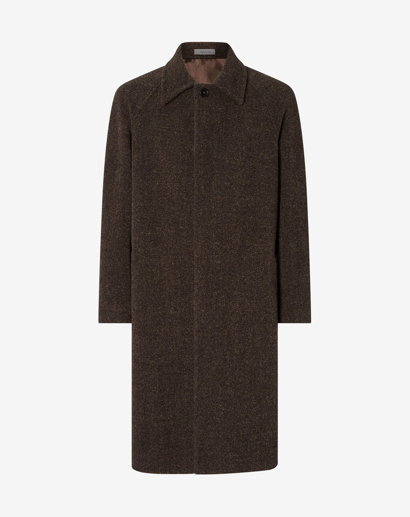 Brown technical wool coat 1