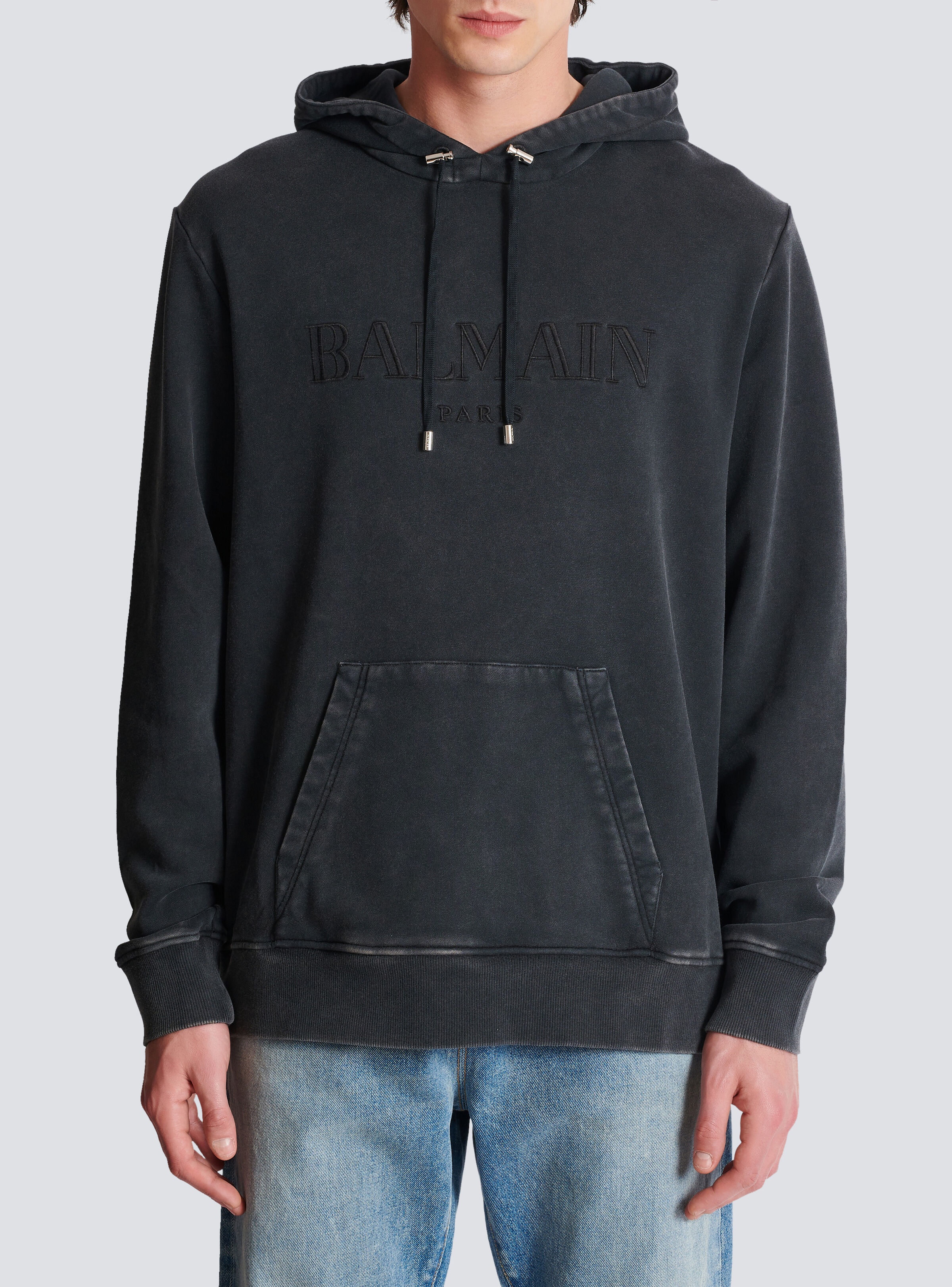 Vintage Balmain embroidered hoodie - 5
