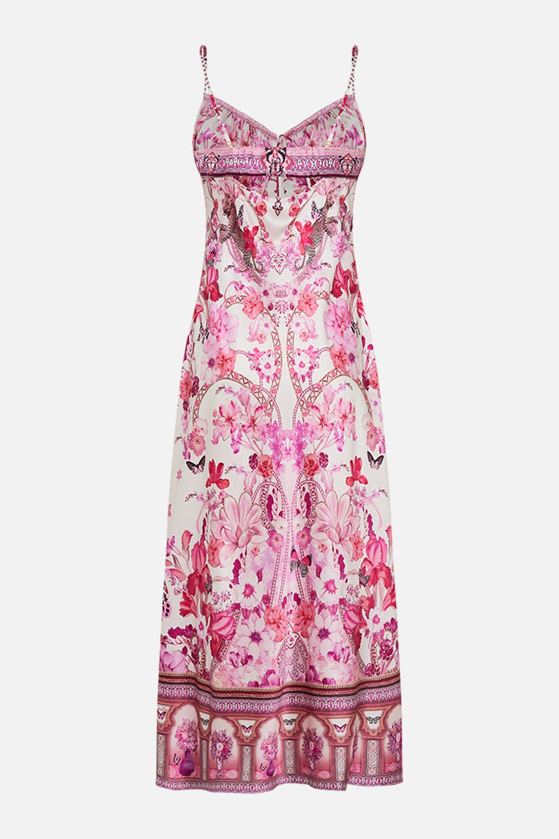 CAMILLA GATHERED BODICE BIAS DRESS outlook
