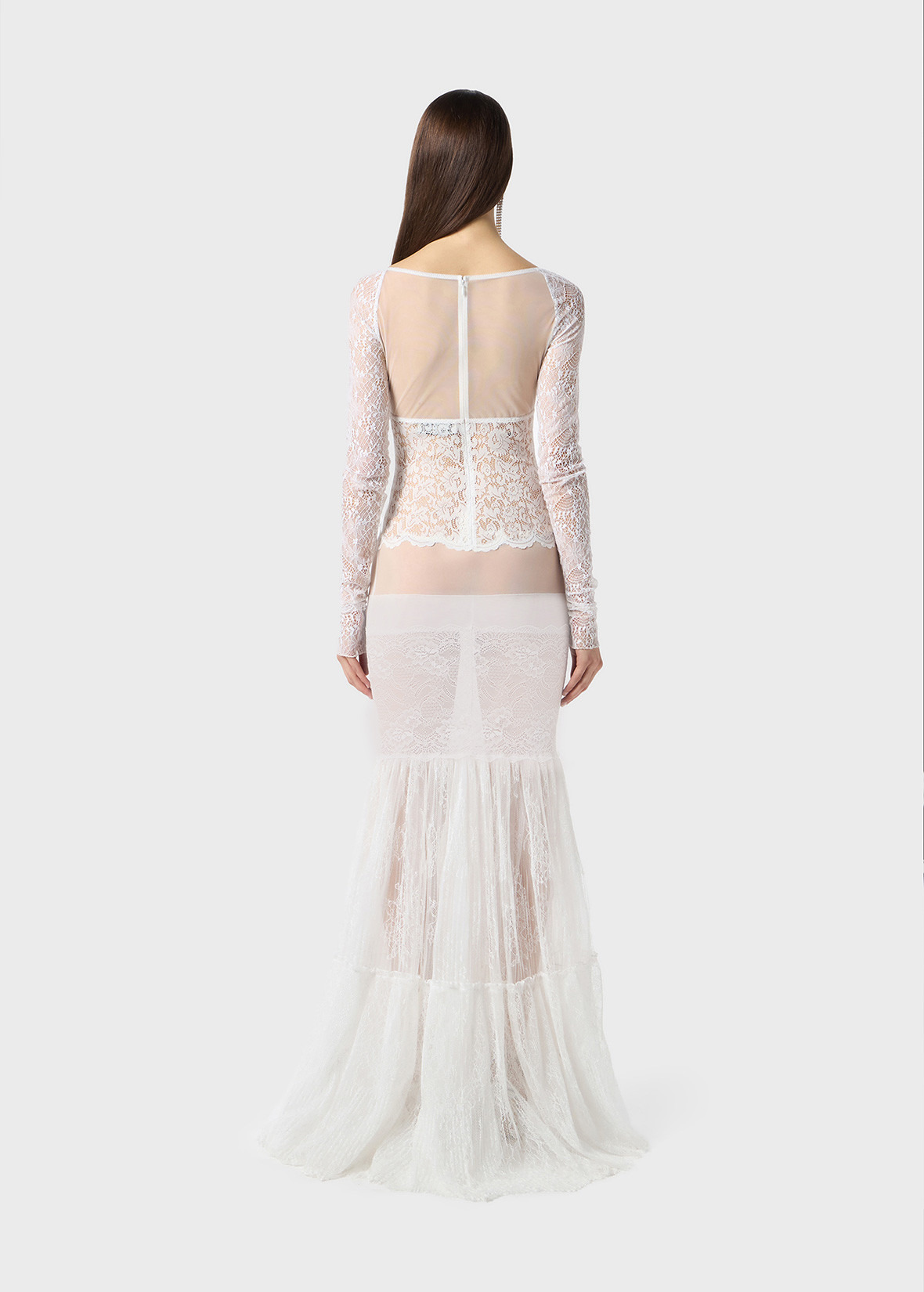 LONG DRESS IN LACE AND TULLE - 4