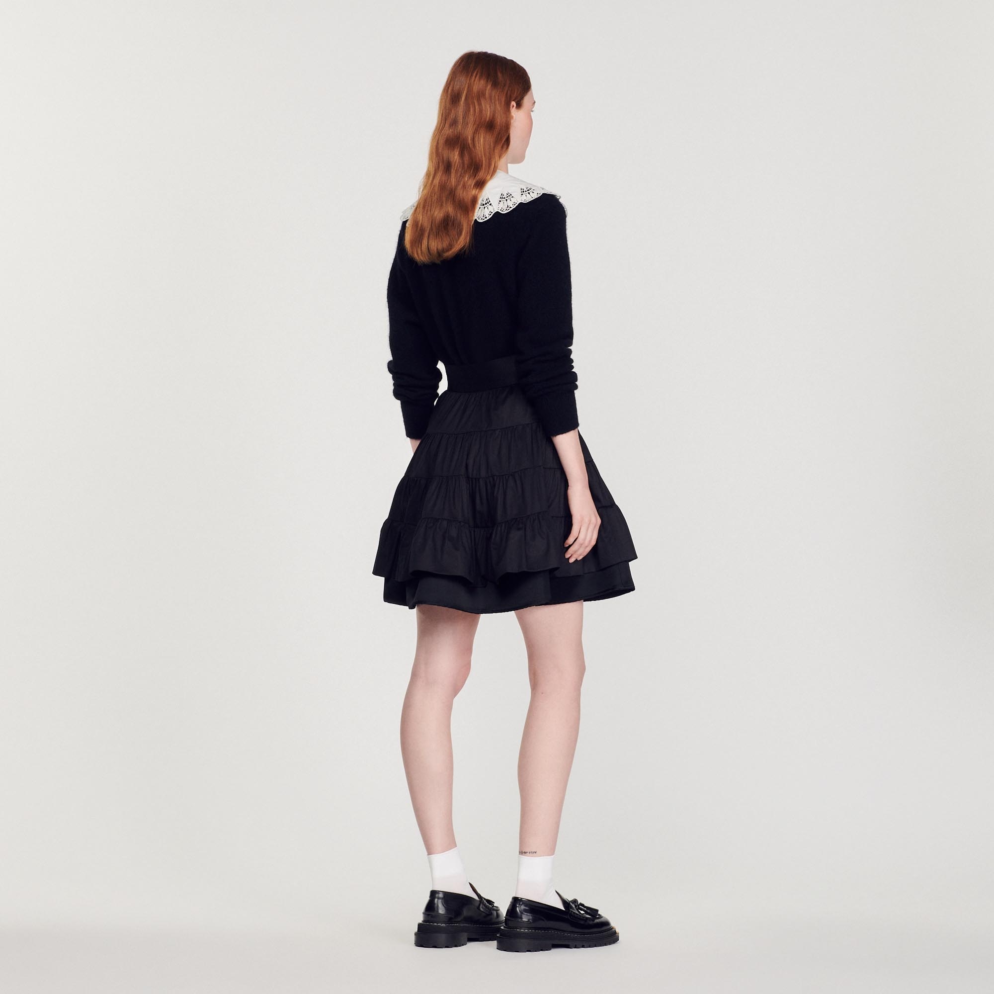 Short dual-material skirt - 6