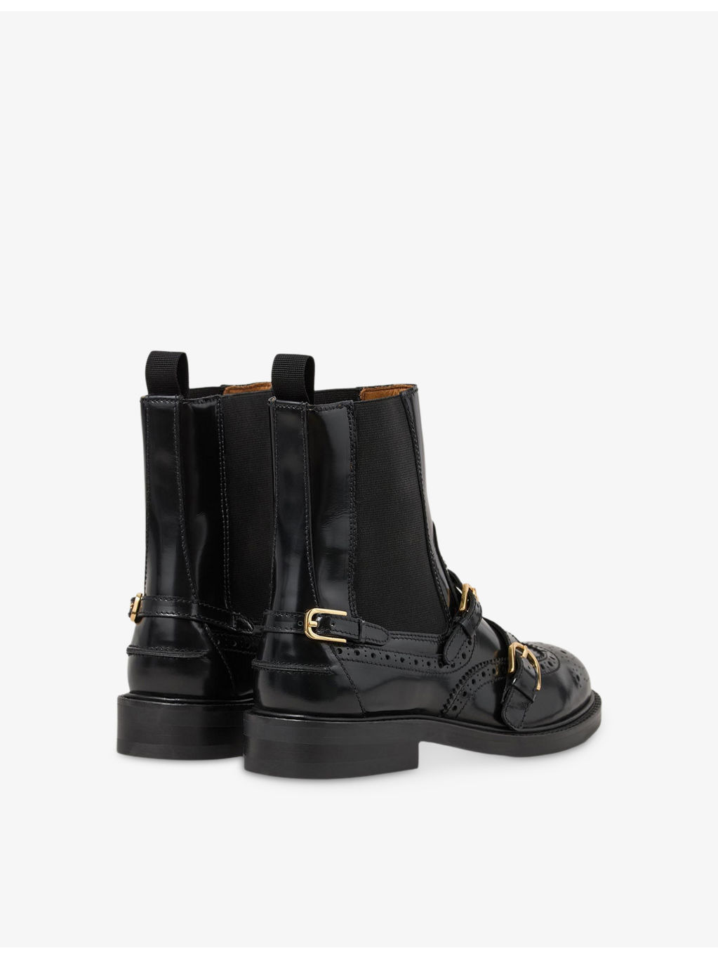 Buckle-Embellished Leather Chelsea Boots - 3